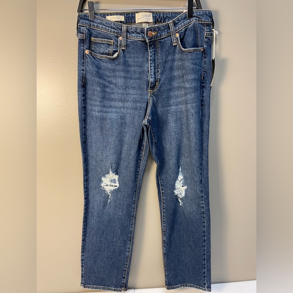 NWT Universal Thread Blue Distressed Ankle Jeans